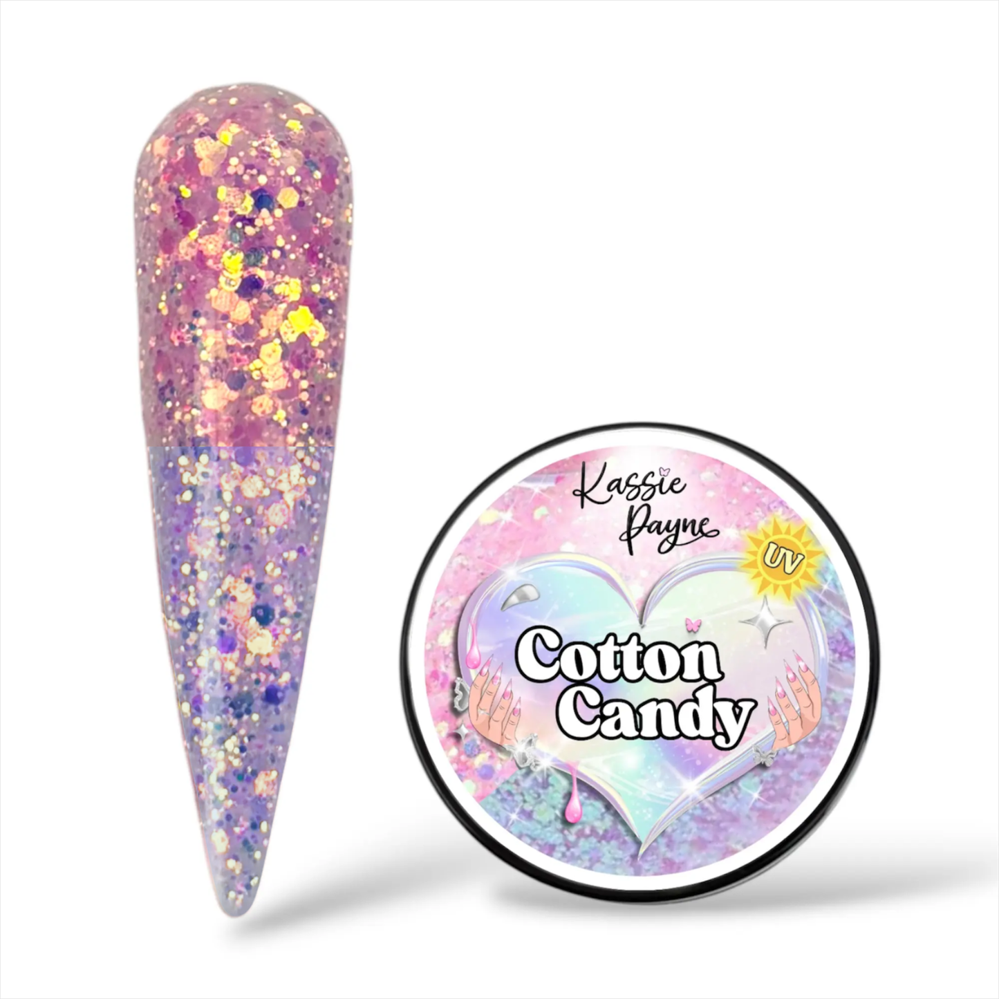 UV Glitter- COTTON CANDY