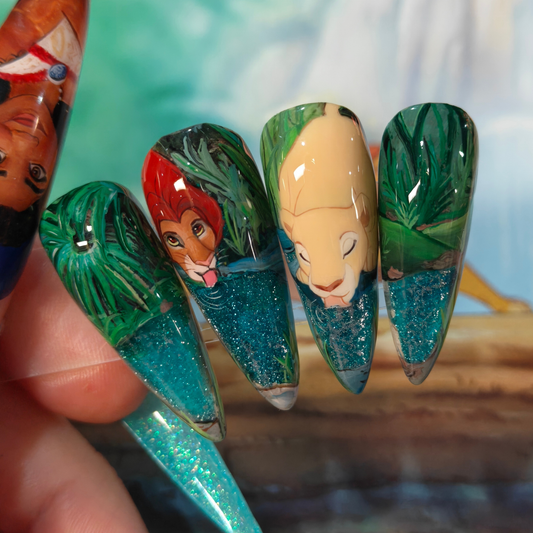 FULL COVER LONG STILETTO NAIL TIPS