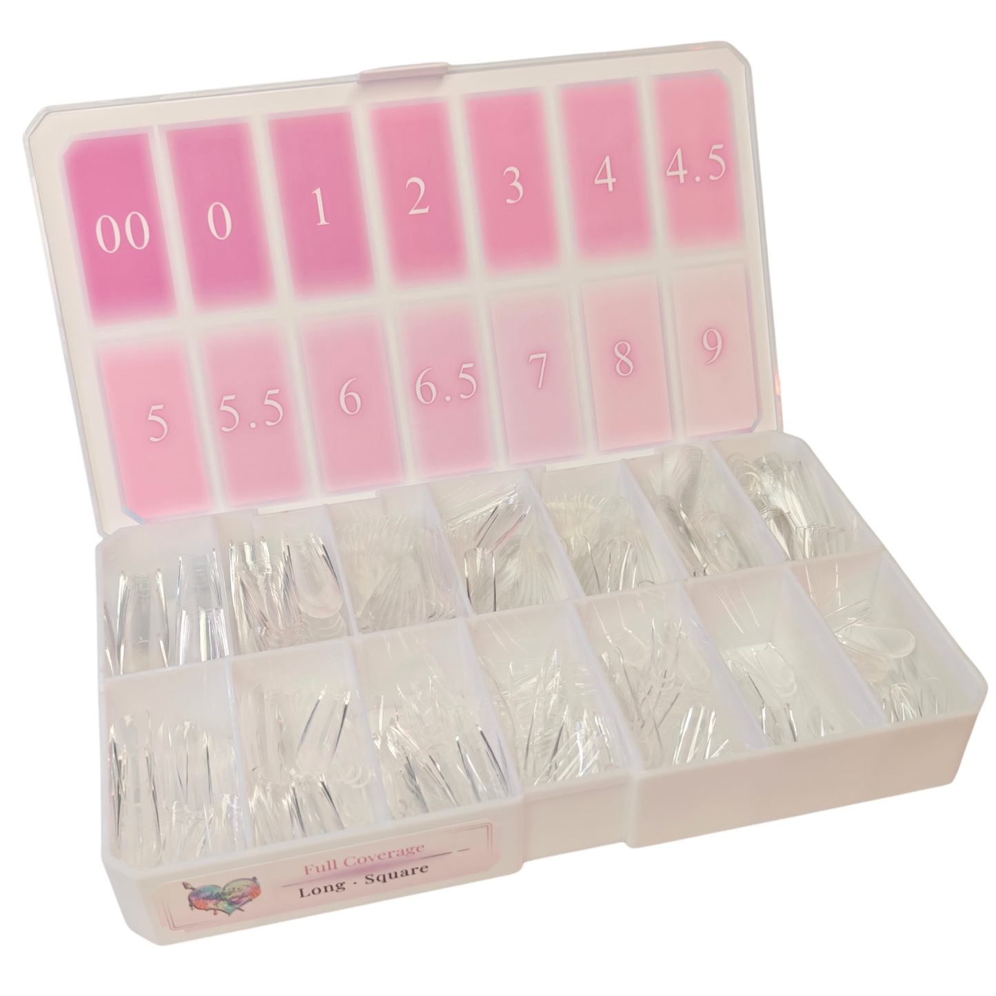 FULL COVER LONG SQUARE NAIL TIPS