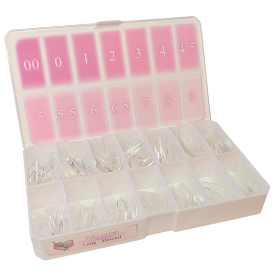 FULL COVER LONG ALMOND NAIL TIPS