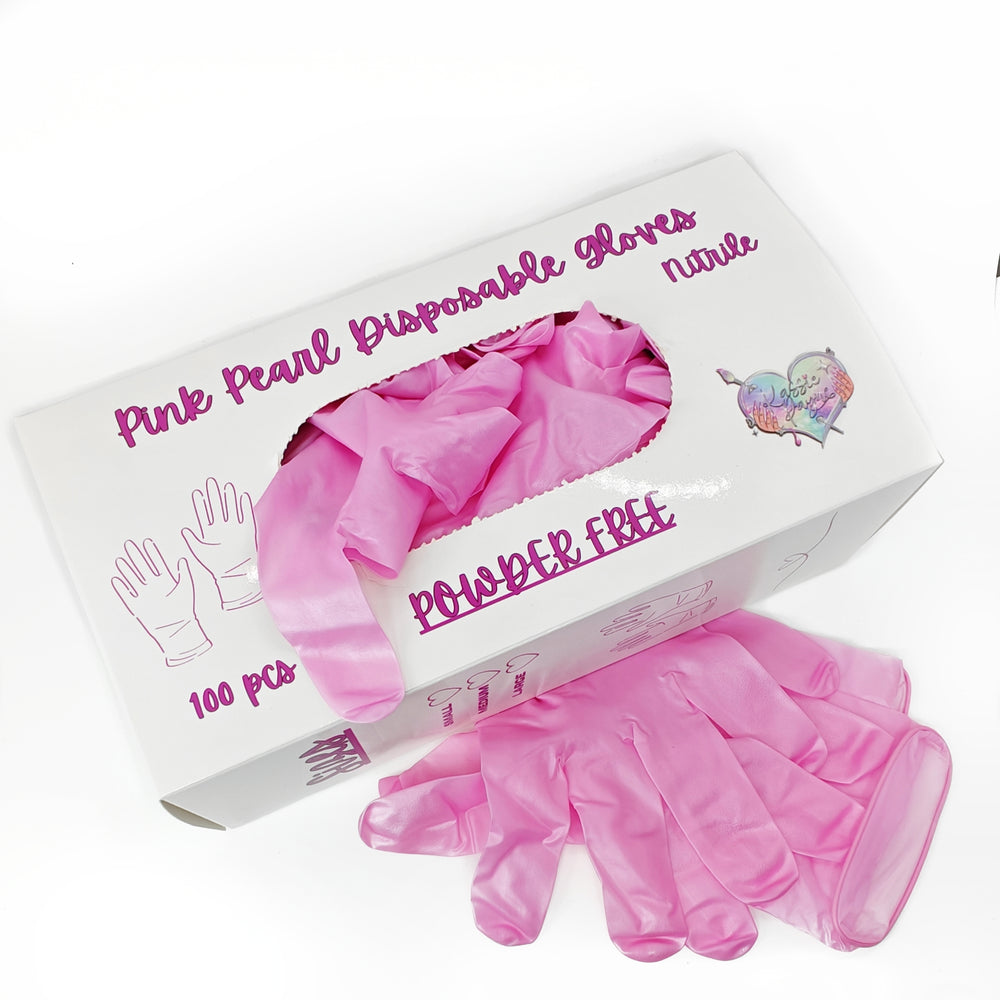 PINK PEARL NITRILE GLOVES