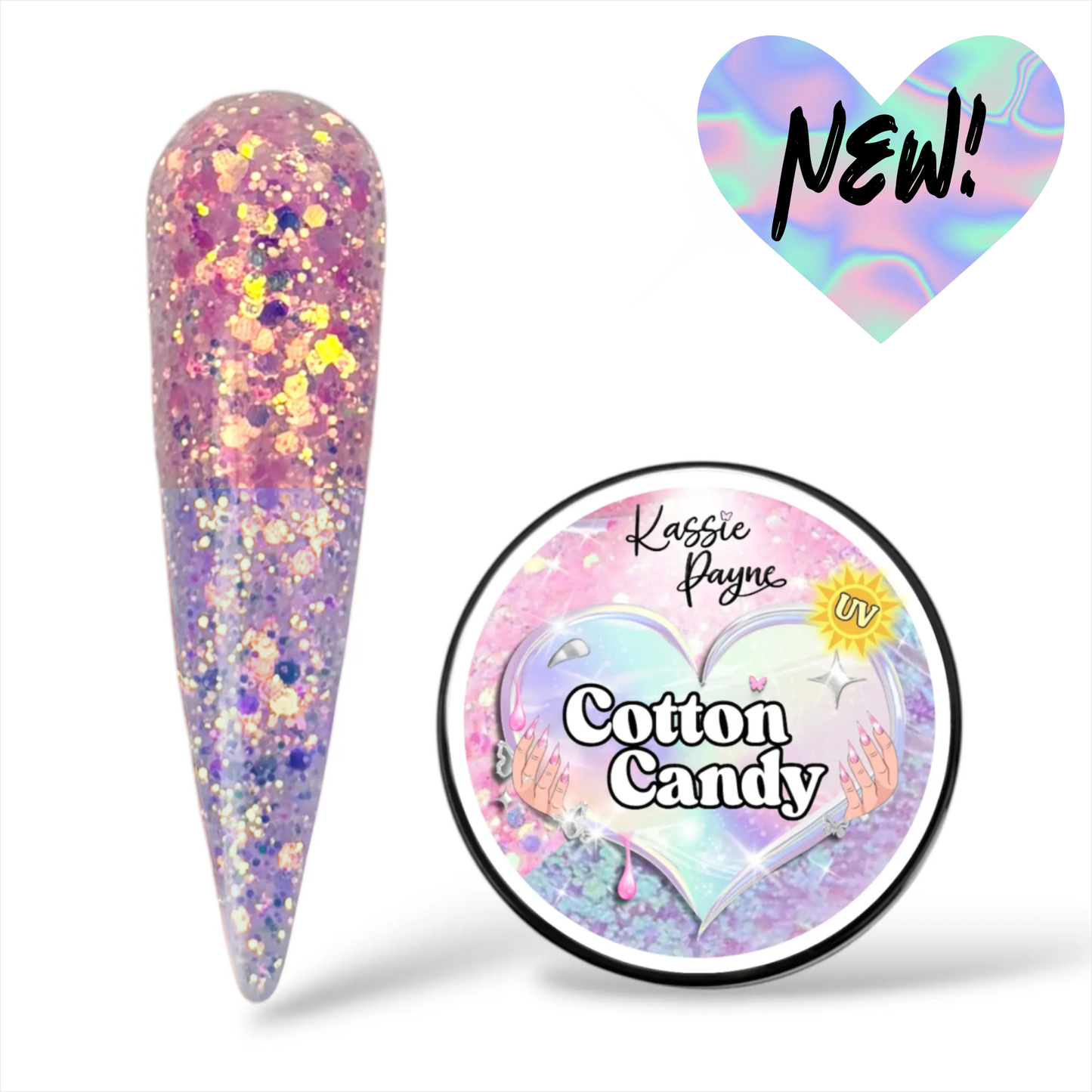 UV Glitter- COTTON CANDY