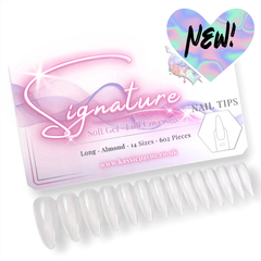 FULL COVER LONG ALMOND NAIL TIPS