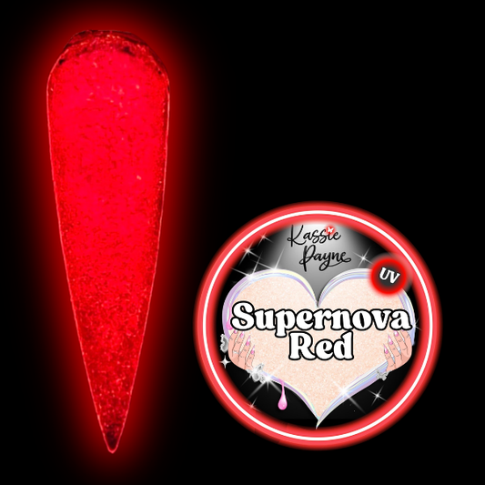 Glow Glitter- SUPERNOVA RED