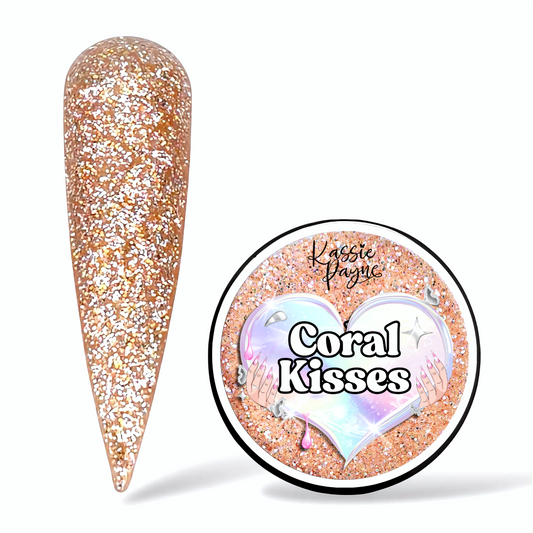 🧡 CORAL KISSES GLITTER