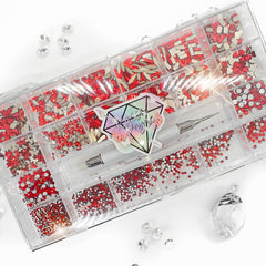 BIGGER BUNDLE! RED RHINESTONE COLLECTION (3100 PCS)